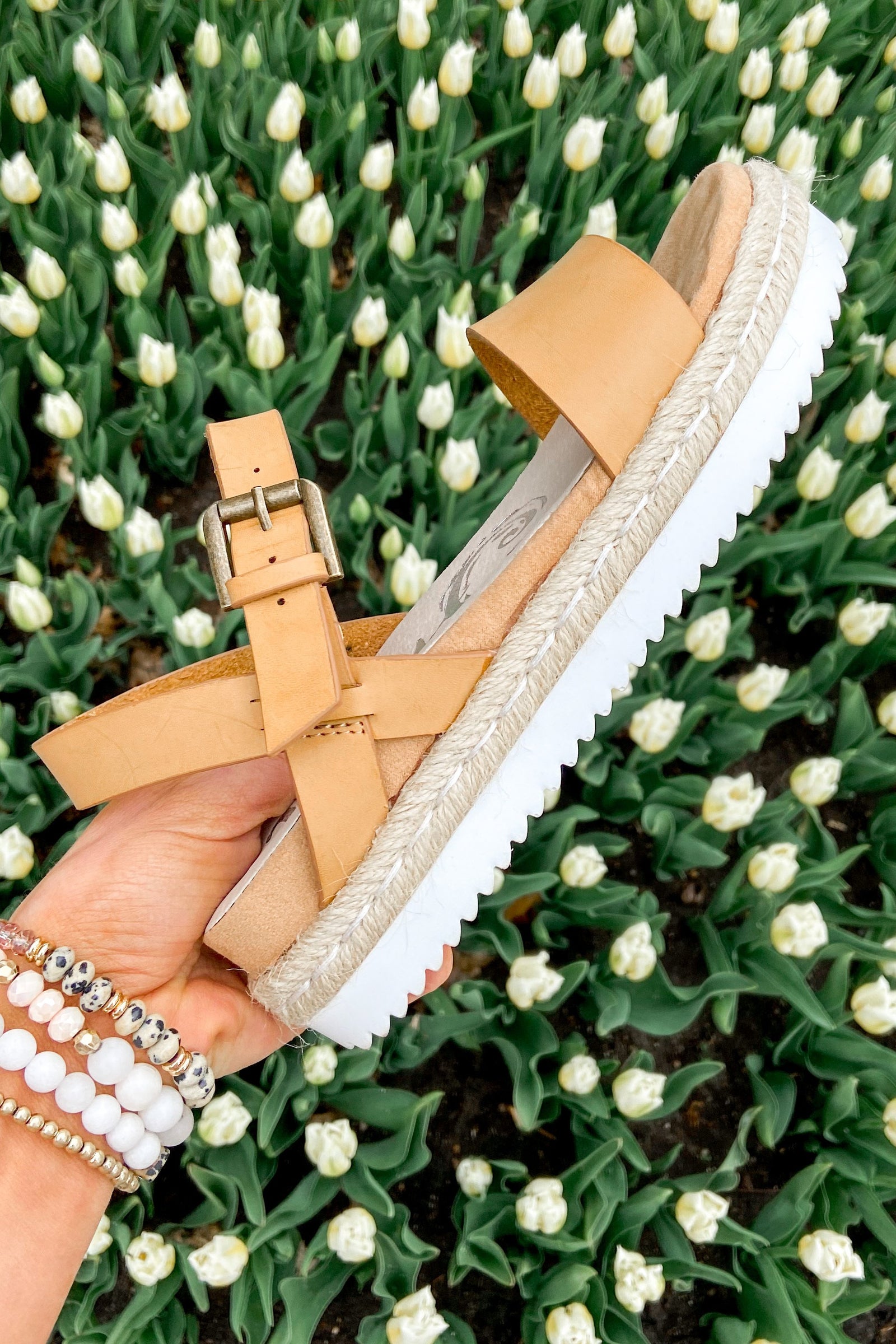 Very G Glossy Platform Sandals Nude The Pulse Boutique