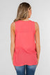 Future is Bright Tank Top Blouse- Coral