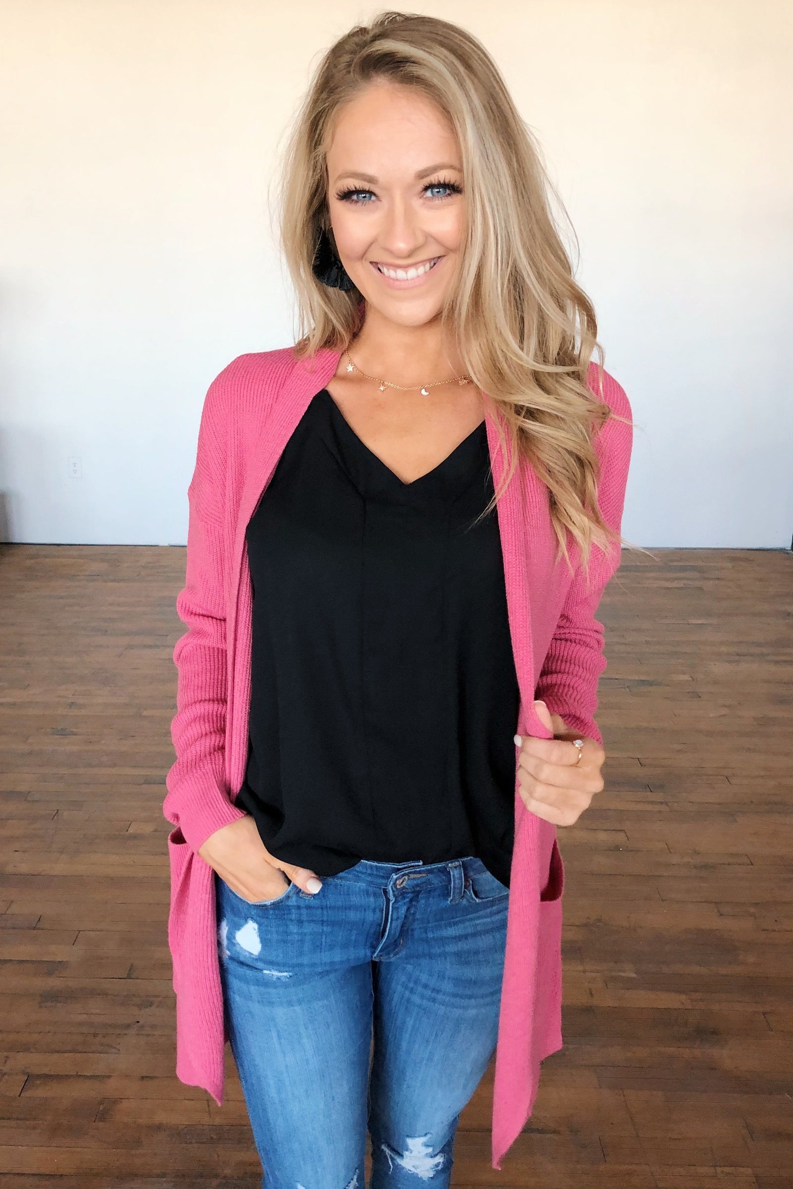 Share The Love Knit Cardigan- Orchid
