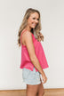 Fulfill My Wishes Lace Tank Top- Hot Pink
