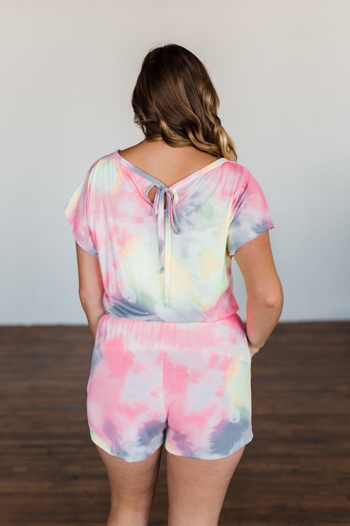 One More Time Tie Dye Romper- Multi-Color