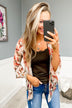 Sing A Little Louder Floral Kimono- Taupe