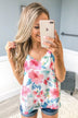 Pure Bliss Floral Shift Tank- Ivory