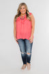 Future is Bright Tank Top Blouse- Coral