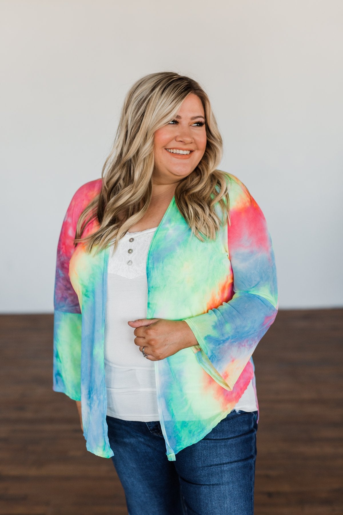 Sparked My Interest Tie Dye Kimono- Multi-Color