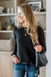Reaching Out To You Knit Sweater- Black