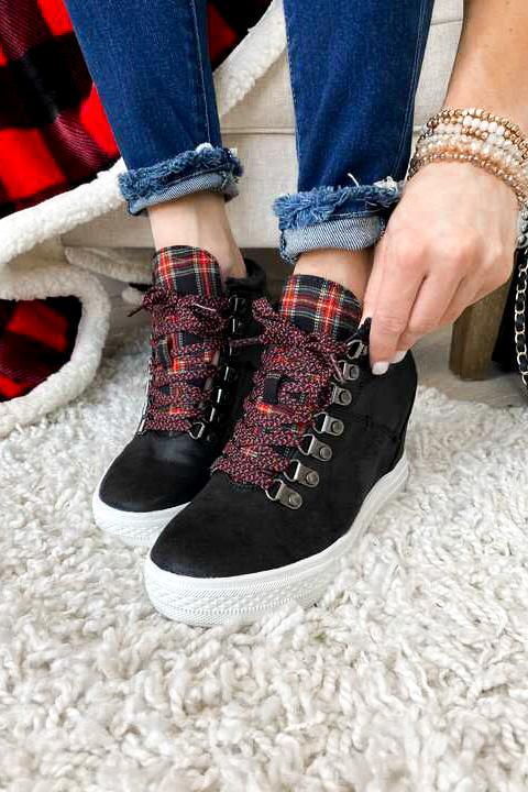 Not Rated Tibi Wedge Sneakers- Black