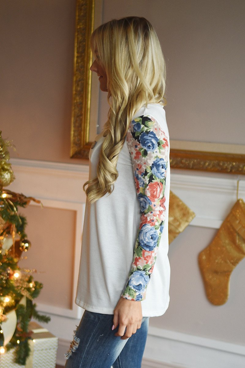 In Bloom Top ~ White