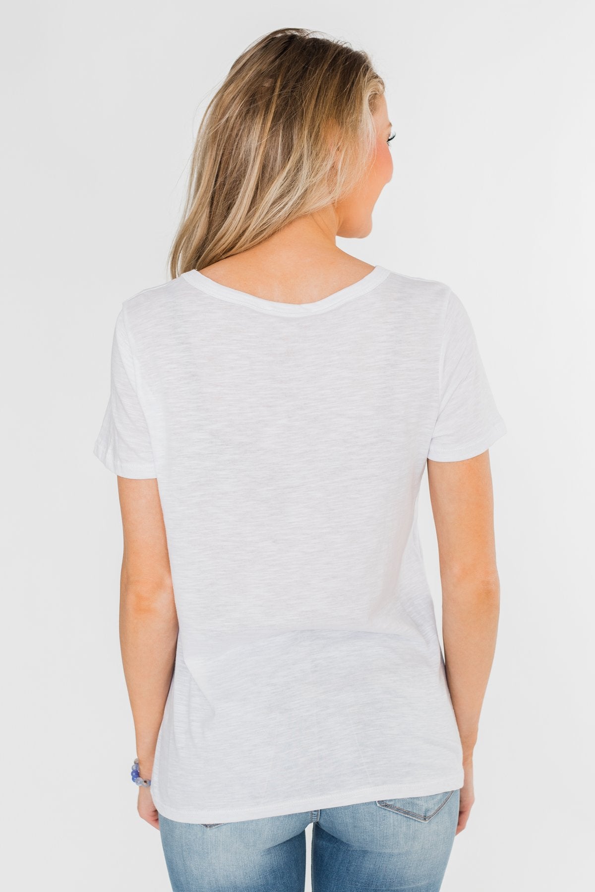 Dream, Love, Inspire, Believe Graphic Tee- White