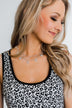 Double Layer Circle and Gem Necklace- Silver