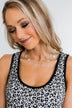 Double Layer Circle and Gem Necklace- Silver