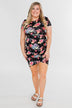 Make My Heart Sing Floral Dress- Black