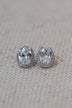 Oval Stud Earrings- Silver