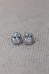 Oval Stud Earrings- Silver
