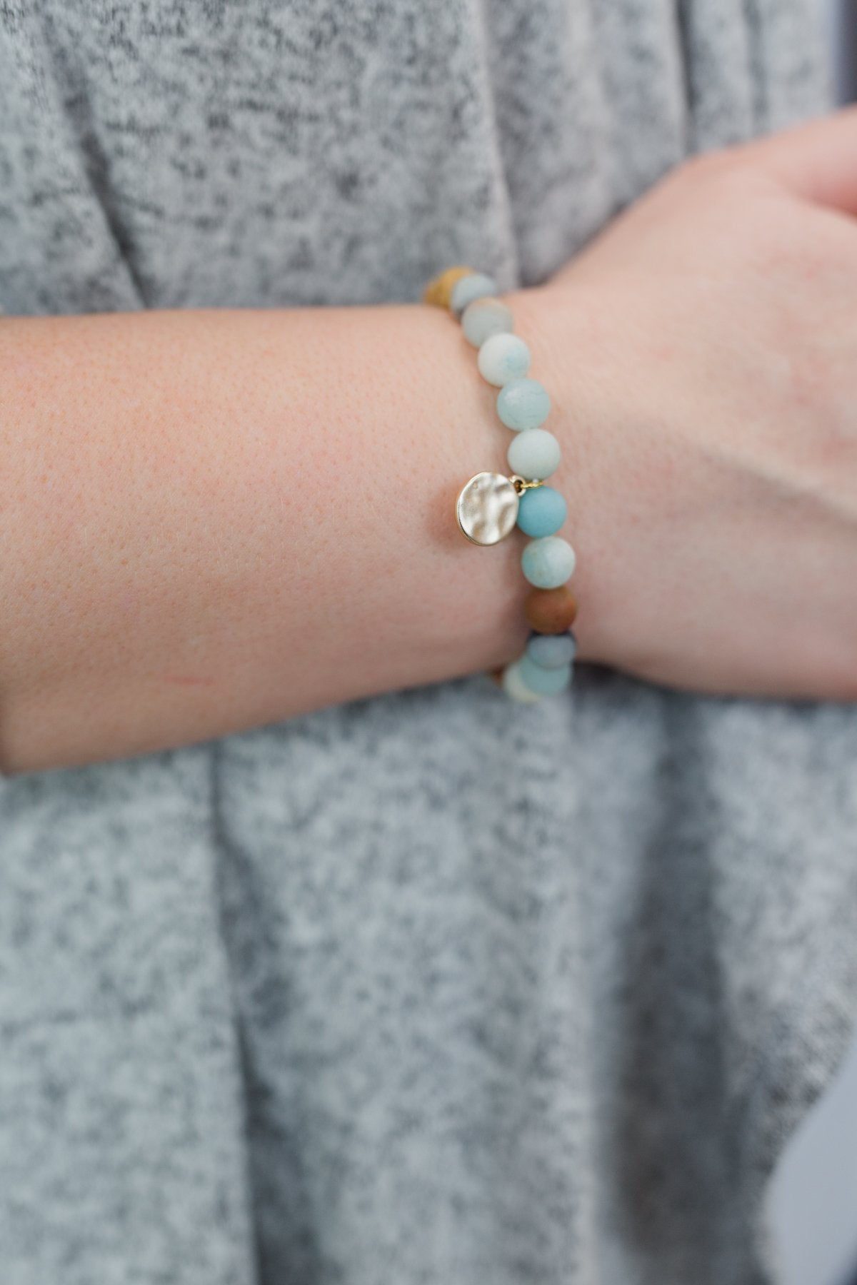 Sea Glass Single Beaded Bracelet