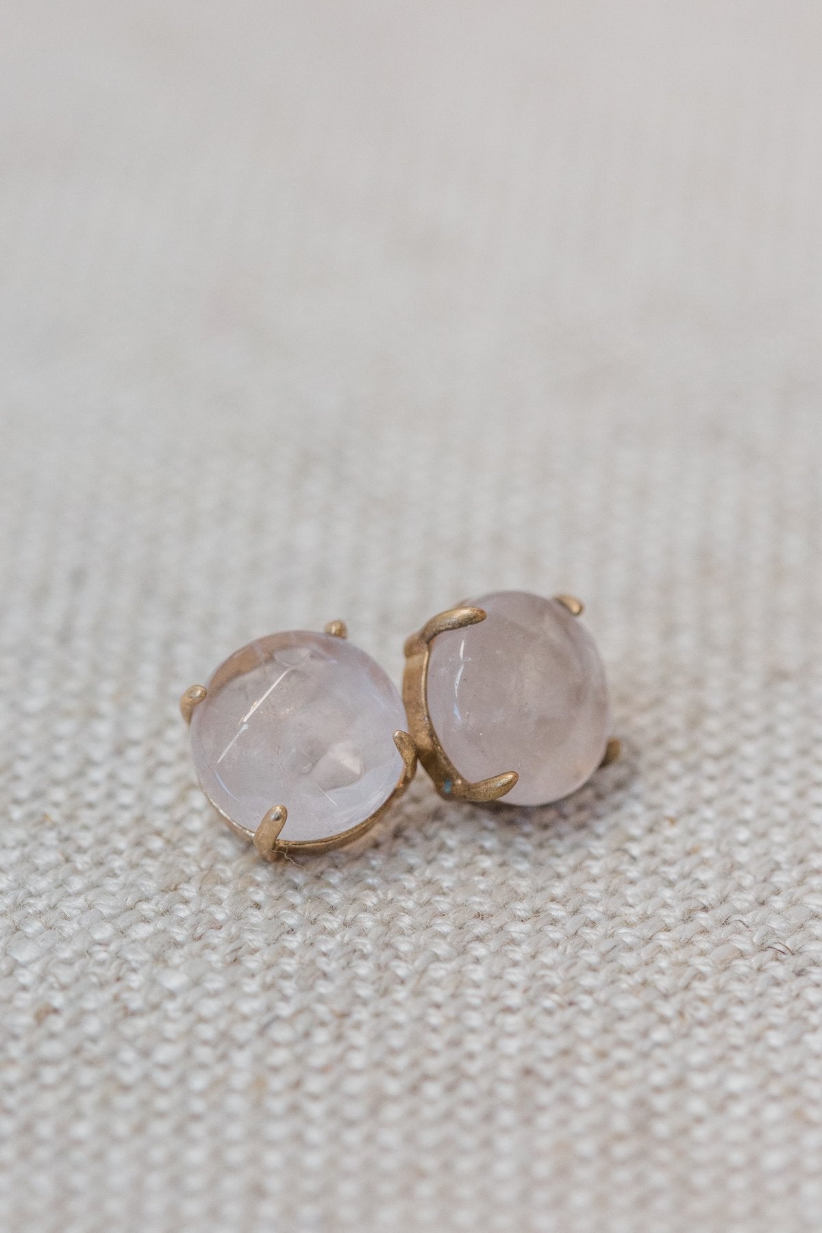 Cloudy Stone Earrings- Gold