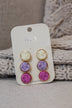 Multi-Colored Stone Earring Set