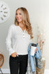 Sail Away With Me Knit Button Top- Ivory
