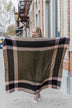 Blanket Scarf- Olive, Black, & Mocha