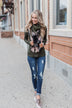 Blanket Scarf- Olive, Black, & Mocha