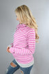 Ampersand Ave. Double Hooded Sweatshirt ~ Magenta