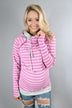 Ampersand Ave. Double Hooded Sweatshirt ~ Magenta