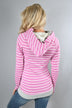 Ampersand Ave. Double Hooded Sweatshirt ~ Magenta