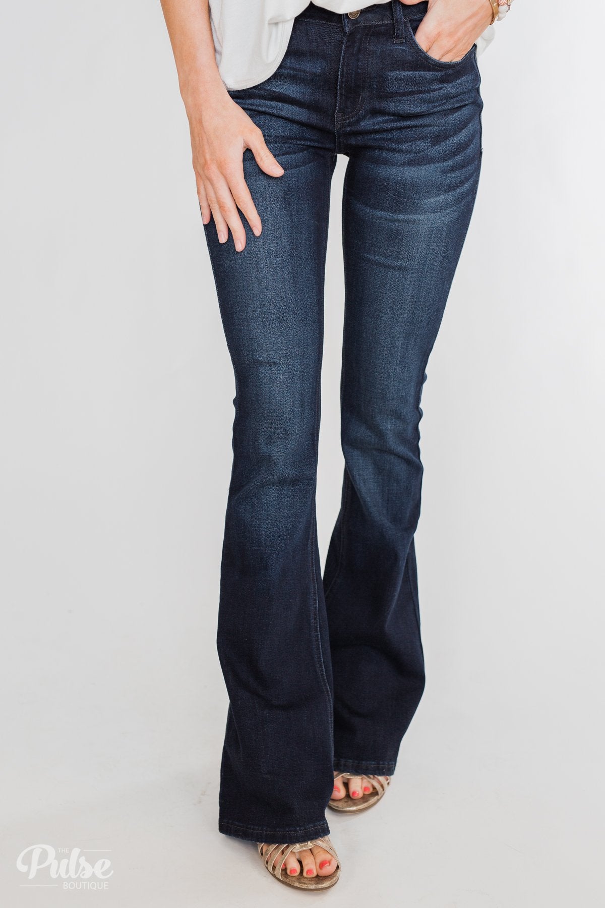 Dark wash flare jeans outlet boutique