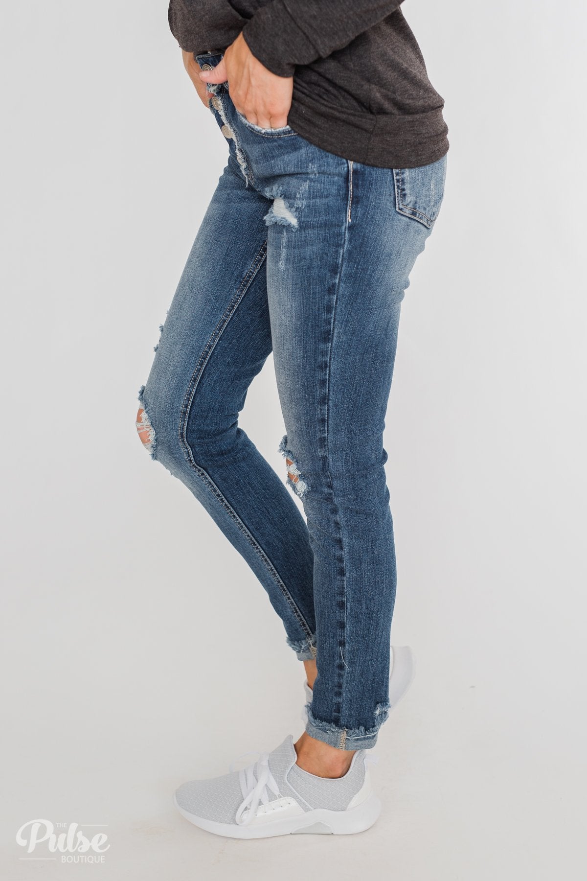 C'est Toi Distressed Skinny Jeans- Cecilia Wash