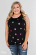 Sparkle For You Star Racerback Tank Top- Black