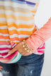Stackable Gold Beaded Bracelet Set- Peach & Pink