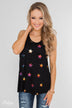 Sparkle For You Star Racerback Tank Top- Black