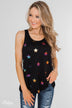 Sparkle For You Star Racerback Tank Top- Black