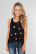 Sparkle For You Star Racerback Tank Top- Black