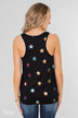 Sparkle For You Star Racerback Tank Top- Black