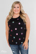 Sparkle For You Star Racerback Tank Top- Black