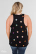 Sparkle For You Star Racerback Tank Top- Black