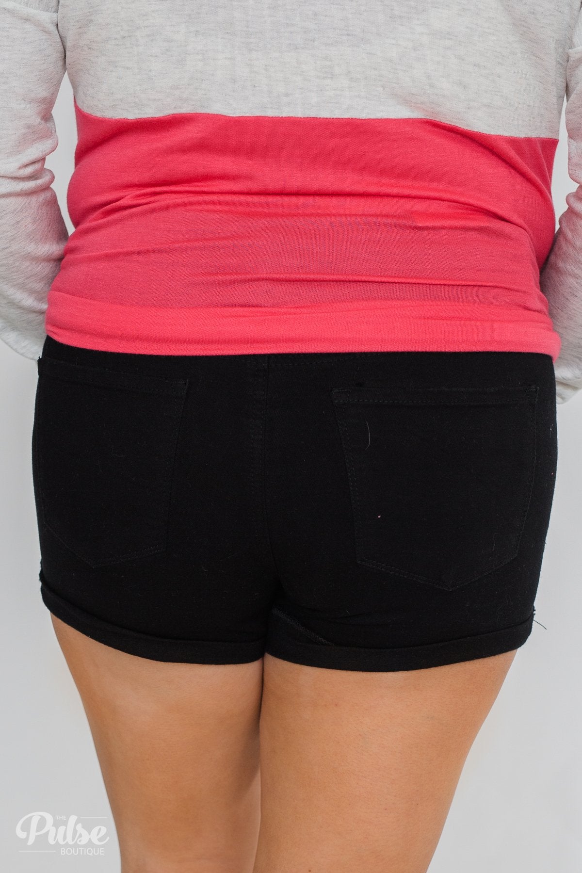 KanCan Stormy Shorts- Black