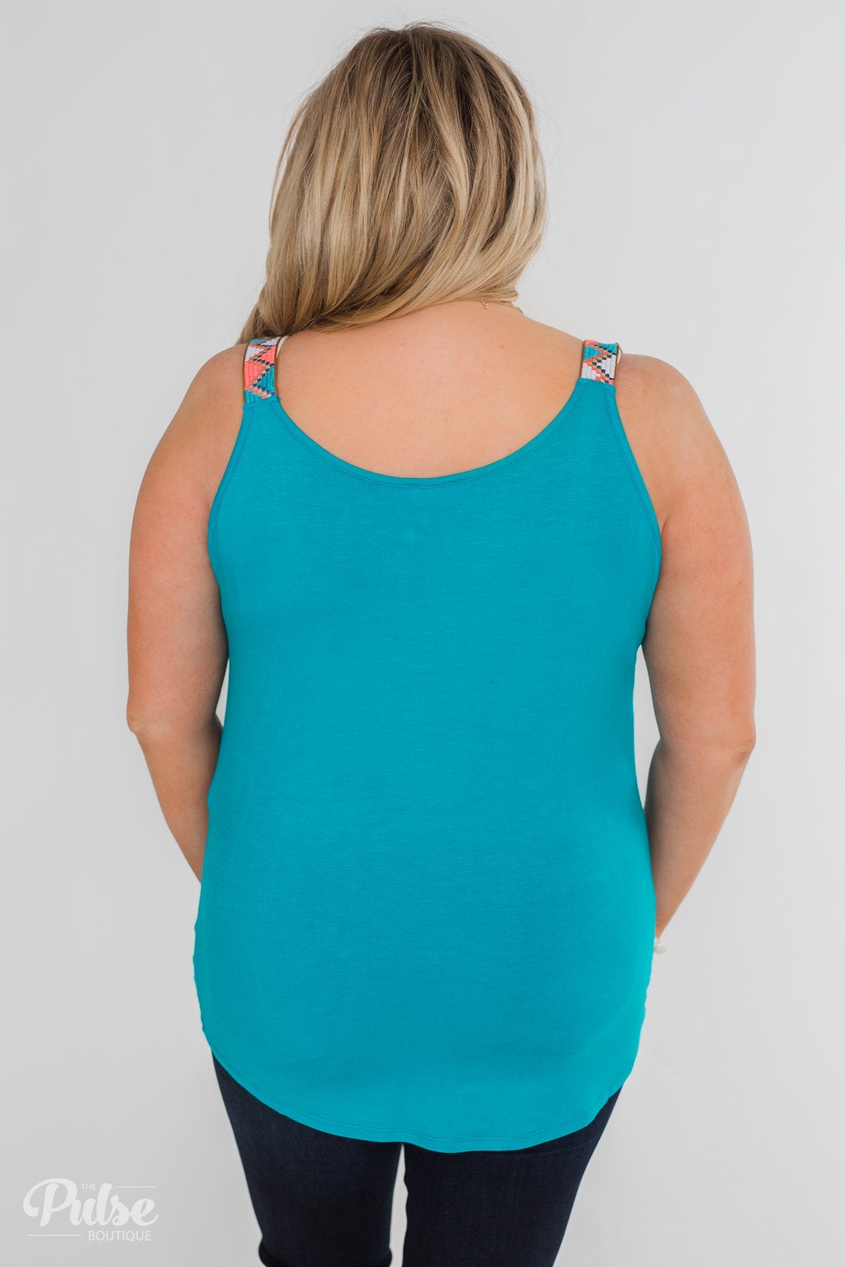 Somewhere Waiting for Me Twist Tank Top- Blue