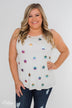 Sparkle For You Star Racerback Tank Top- Ivory