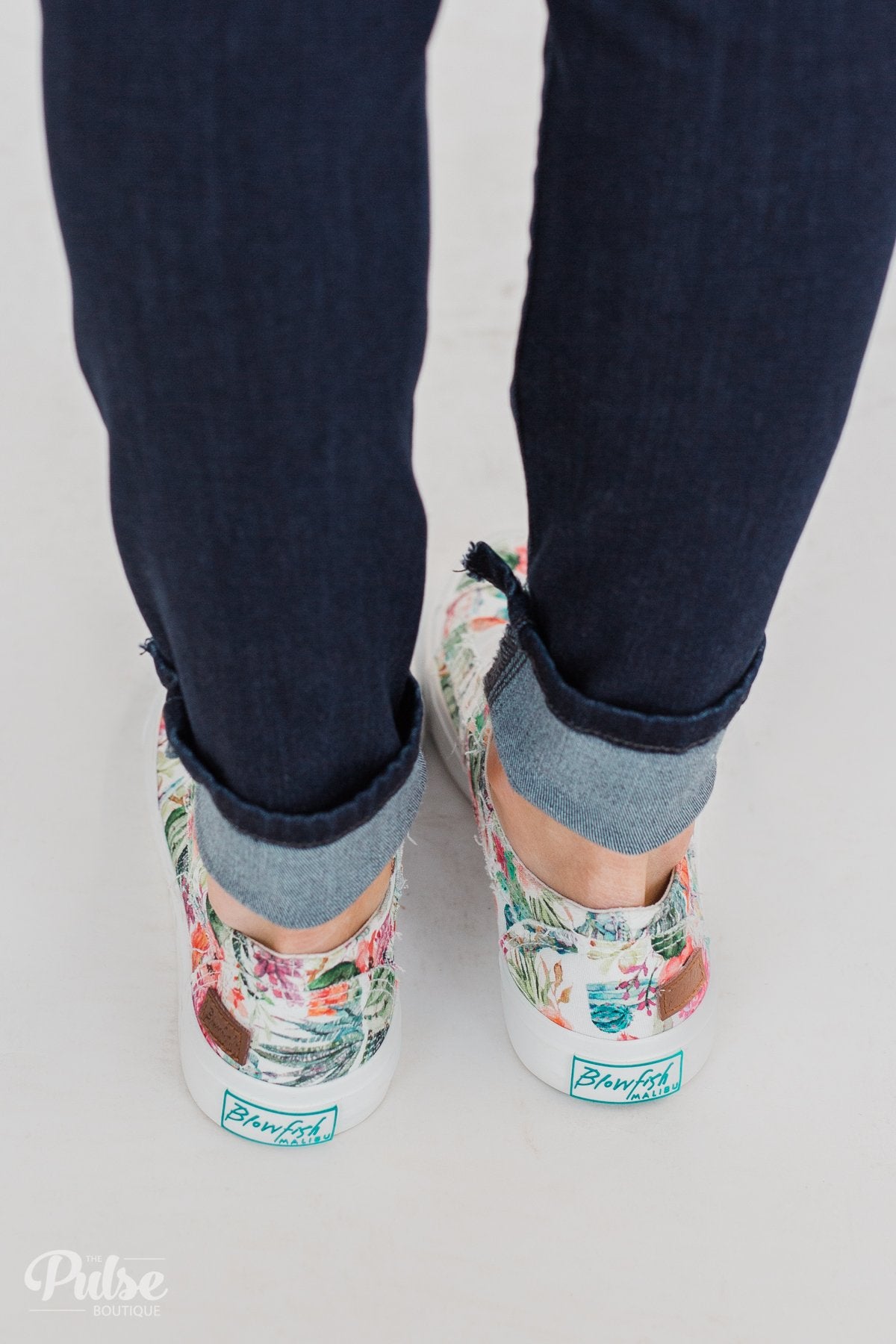 Blowfish Marley Sneakers- Off White Cactus Flower Print