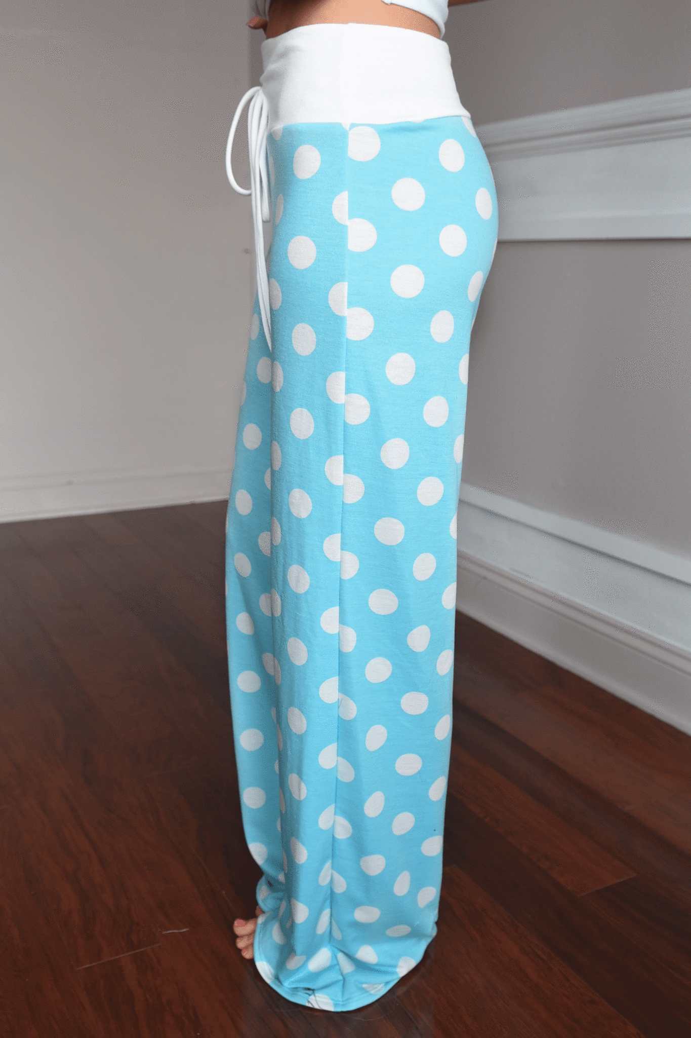 Polka Dot Lounge Pants ~ Light Blue