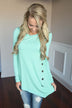 Push My Buttons Top ~ Mint
