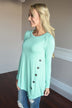 Push My Buttons Top ~ Mint