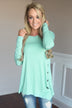Push My Buttons Top ~ Mint