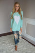 Mint Heart Top