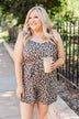 Wild Spirit Leopard Print Romper- Natural