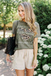 "Free Spirit, Kind Heart, Brave Soul" Graphic Tee- Olive