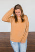 You Make It Easy Pullover Top- Burnt Mustard