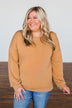 You Make It Easy Pullover Top- Burnt Mustard